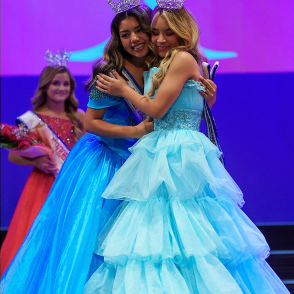 Sherri Hill Strapless Light Blue Dress - Picture 6 of 10